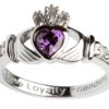 Claddagh Birthstone Ring February SL90AY