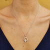 Claddagh Birthstone April Pendant Adorned With Swarovski Crystal - Image 2