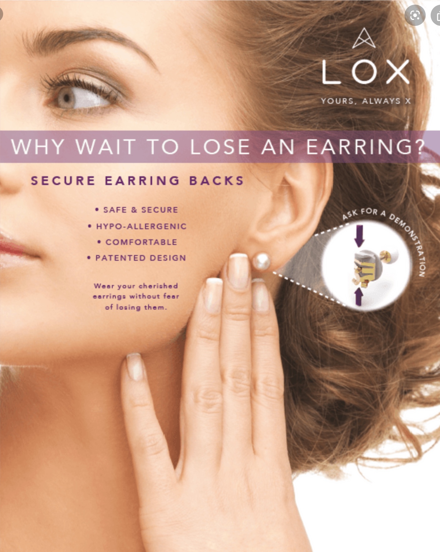 LOX Earring Backs - 💜 our retail partner @pontifex_jewellers Thank you for  this brilliant post. 💯% we're always losing earrings and or earring backs.  Who else struggles getting earring backs to match