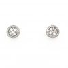 9ct White Gold Halo Diamond Earrings