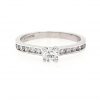 18ct White Gold Solitaire With Channel Set Shoulders