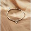 Chlobo Mini Cube Double Feather Bracelet SBCFB584 - Image 2