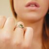 House of Lor Claddagh Heart Green Stone Ring H20040 - Image 2