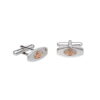 House of Lor Trinity Knot Sterling Silver and Rose Gold Cufflinks H10005