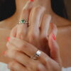 House of Lor Claddagh Heart Green Stone Ring H20040 - Image 3
