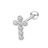Lotus Silver Helix Cz Cross Earring LP3364-9/1