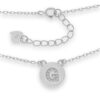 Sterling Silver Disc Initial G