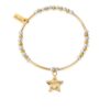 Chlobo Mixed Gold Plated Sparkle Star Bracelet GMBSBNH3036