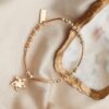 Chlobo Mixed Gold Plated Sparkle Star Bracelet GMBSBNH3036 - Image 2
