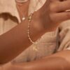 Chlobo Mixed Metal Curved Feather Bracelet GMBCFB2567 - Image 5