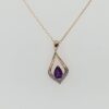 9ct Amethyst Pendant & Chain