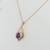 9ct Amethyst Pendant & Chain - Image 3