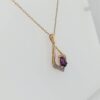 9ct Amethyst Pendant & Chain - Image 2