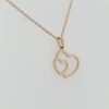 9ct Double Heart Pendant & Chain - Image 3