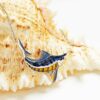 Sterling Silver Blue/Yellow Enamel Marlin Fish Necklace OC605 - Image 3