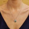 Turtle Necklace Adorned With White Crystals OC23 - Image 4