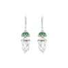 Sterling Silver Jelly Fish Green Peridot Earrings OC568