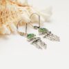 Sterling Silver Jelly Fish Green Peridot Earrings OC568 - Image 2