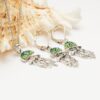 Sterling Silver Jelly Fish Green Peridot Earrings OC568 - Image 4