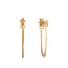 Chlobo Gold Plated Radiant Essence Chain Stud Earrings GEDR3469