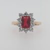 9ct Rectangular Ruby Cluster Ring