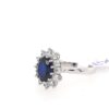 9ct White Gold Sapphire Cz Cluster Ring - Image 2