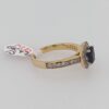 9ct Oval Sapphire & Cz Dress Ring - Image 3