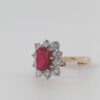 9ct Rectangular Ruby Cluster Ring - Image 2