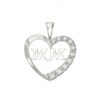 Sterling Silver Mum Heart Pendant SP630B