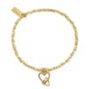 Chlobo Mini Cube Interlocking Love Heart Bracelet GMCFB1096