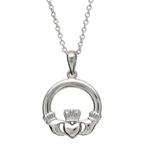 Sterling Silver Claddagh Necklace SP2117