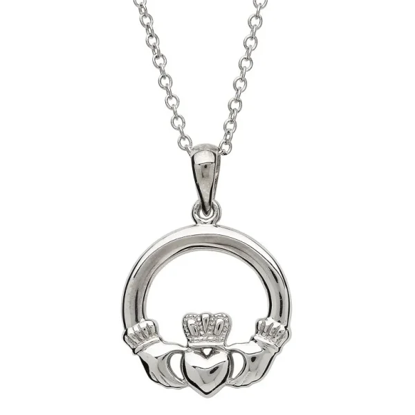 Sterling Silver Claddagh Necklace SP2117