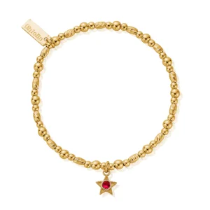 Chlobo January Gold Plated Birthstone Bracelet