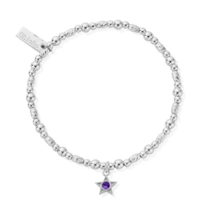 Chlobo February Birthstone Bracelet Silver