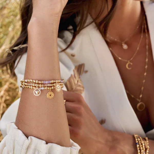 Chlobo Gold Plated Third Eye Chakra Bracelet GBLA768 - Image 2