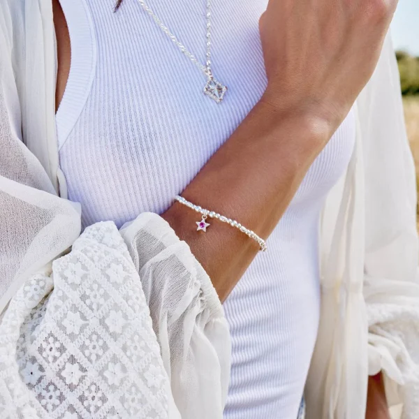 Chlobo July Silver Birthstone Bracelet - Image 2