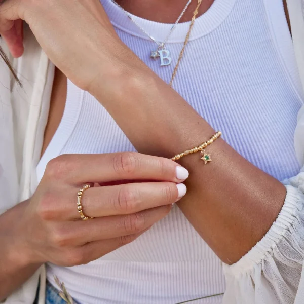 Chlobo Gold Plated May Birthstone Bracelet - Image 2