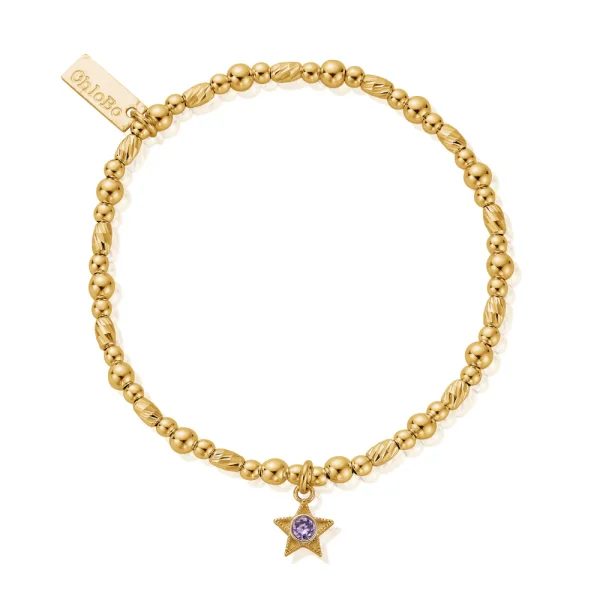 Chlobo June Gold Plated Birthstone Bracelet