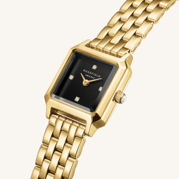 Rosefield Boxelle Black Crystals Watch BBGSG-B08 - Image 3