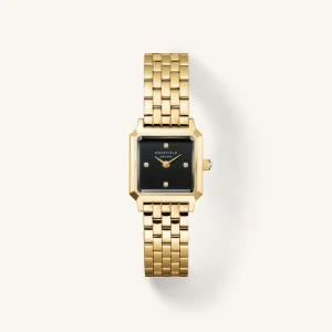 Rosefield Boxelle Black Crystals Watch BBGSG-B08