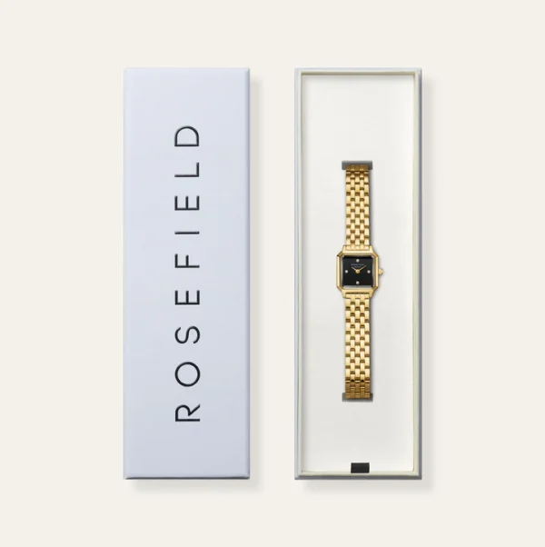 Rosefield Boxelle Black Crystals Watch BBGSG-B08 - Image 5