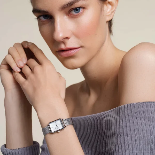 Rosefield Octagon XS Mesh Silver Watch OWSMS-O74 - Image 3