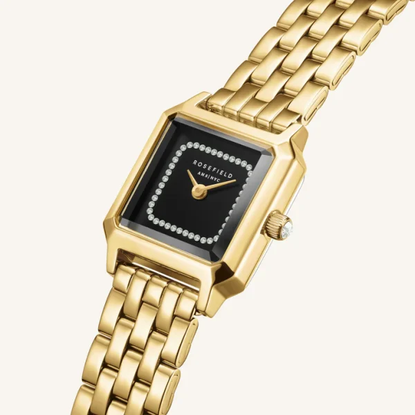 Rosefield Boxelle Black Crystals Frame Watch BBGSG-B09 - Image 3