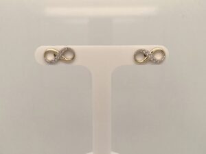 9ct Yellow Gold Cubic Zirconia Infinity Knot Earrings