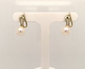 9ct Yellow Gold Pearl Stud Earrings
