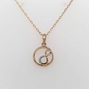 9ct Cubic Zirconia Infinity Knot Pendant