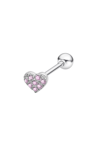 Lotus Pink Heart Helix Earring LP3367-9/2