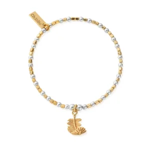 ChloBo Mixed Metal Curved Feather Bracelet GMBCFB2567