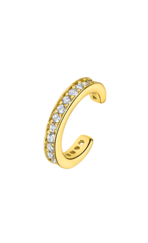 Lotus Sterling Silver Gold Plated Cz Ear Cuff LP3348-9/1