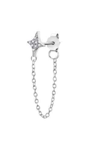 Lotus Single Earring with chain LP3342-9/1